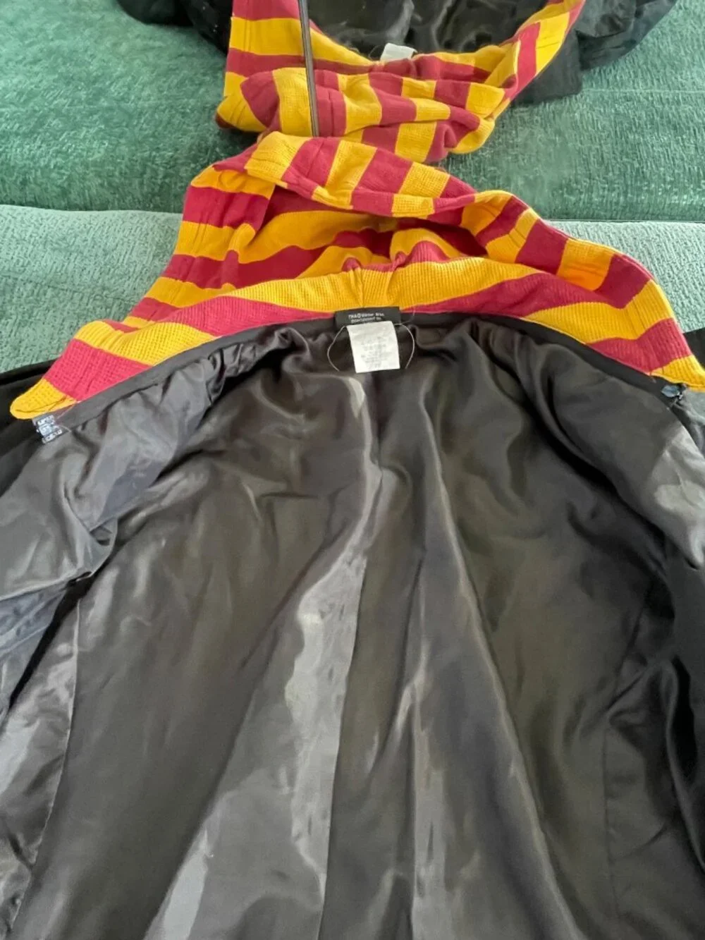 Harry Potter Gryffindor Womens Black Blazer With Striped Hood & Embroidered Cres - Picture 9 of 12